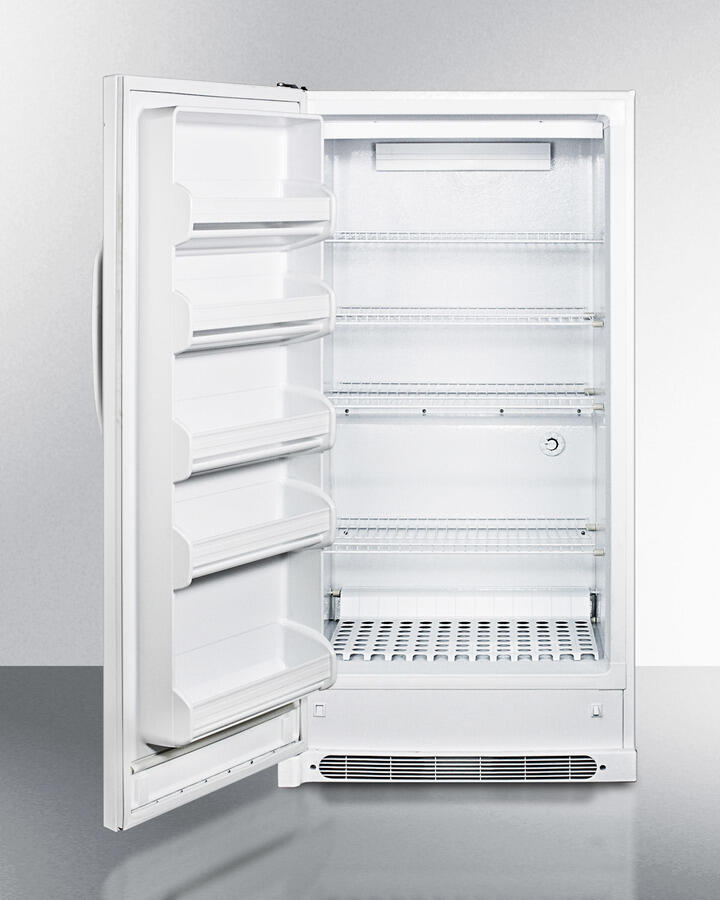 Summit R17FFLHD Large Capacity All-Refrigerator With Frost-Free Operation And Fan-Forced Cooling; Left Hand Door Swing