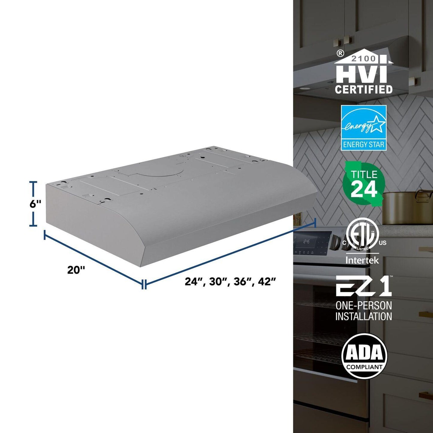 Broan MTR1303SS Broan-Nutone 30-Inch Under Cabinet Range Hood, Energy Star, 350 Max Blower Cfm, Stainless Steel