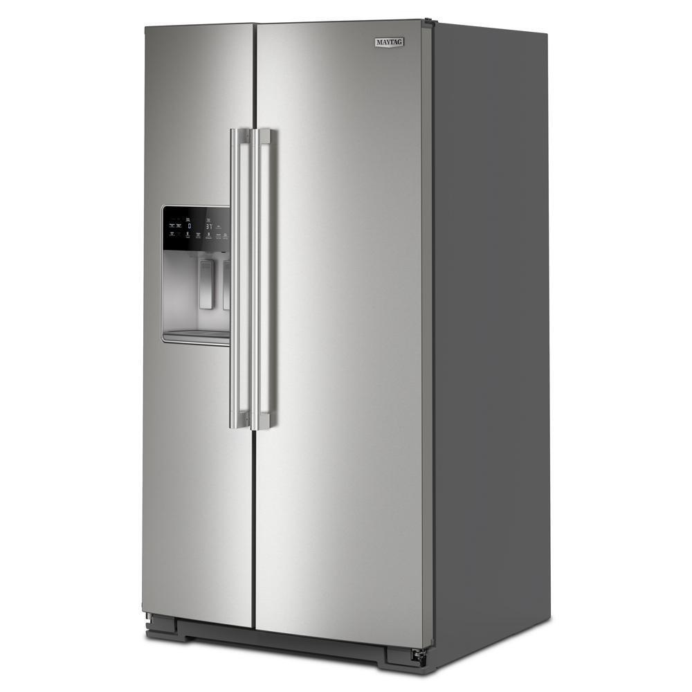 Maytag MRSF6636RZ 36-Inch Wide Full-Depth Side-By-Side Refrigerator With Arctic Blue Interior - 28.3 Cu. Ft.