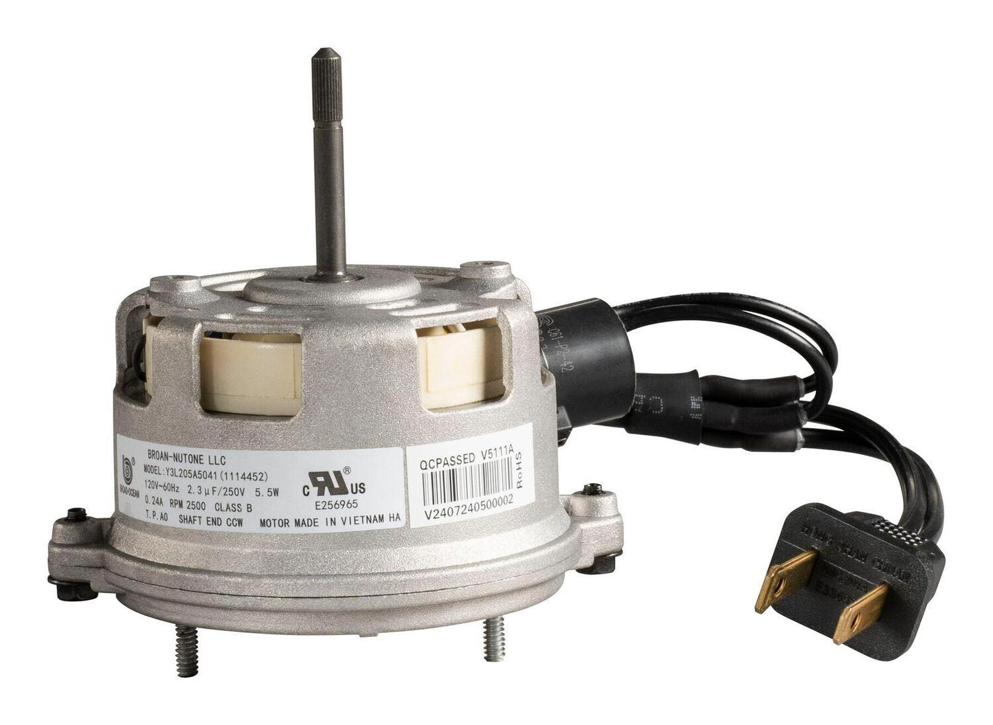 Broan BP27R Broan-Nutone® Genuine Replacement Motor/Wheel For 50 Cfm Bathroom Fans, Fits Select Models