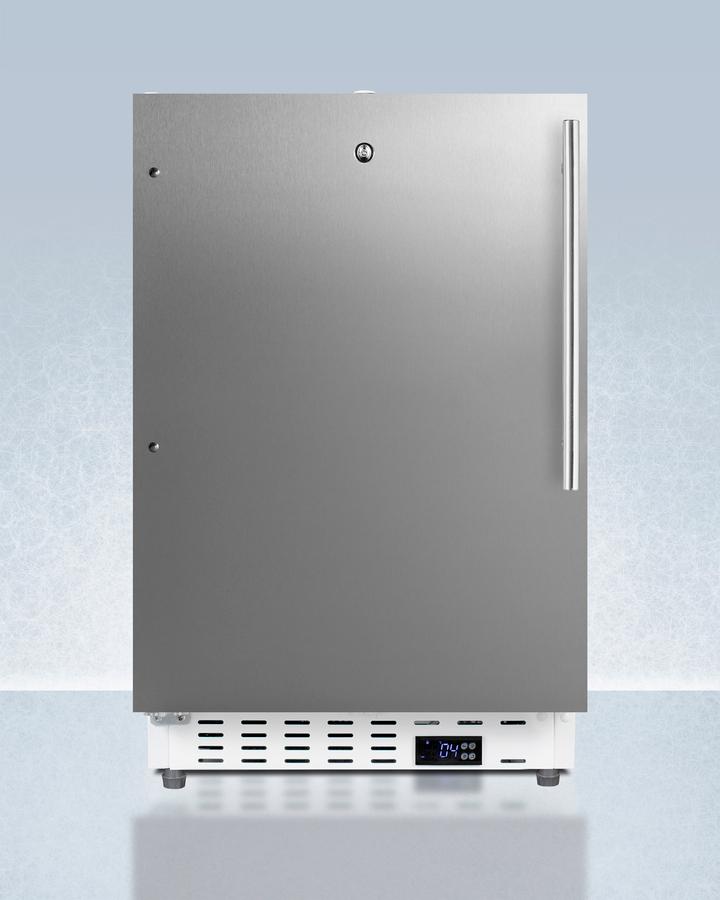 Summit ADA404REFSSHVLHD 20" Wide Built-In Healthcare All-Refrigerator, Ada Compliant