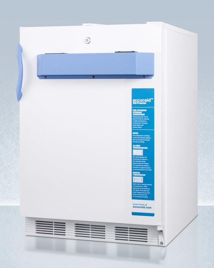 Summit VT65MLBI7MED2ADA Built-In Undercounter Ada Compliant Medical/Scientific -25 C Capable All-Freezer With Front Control Panel Equipped With A Digital Thermostat And Nist Calibrated Thermometer/Alarm