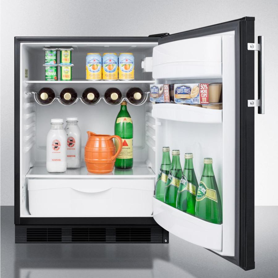 Summit FF63BKADA 24" Wide All-Refrigerator, Ada Compliant