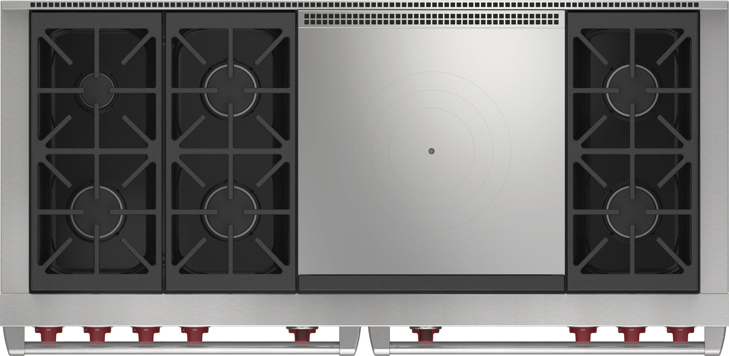 Wolf DF60650FWHPLP 60" Dual Fuel Range - 6 Burners And French Top
