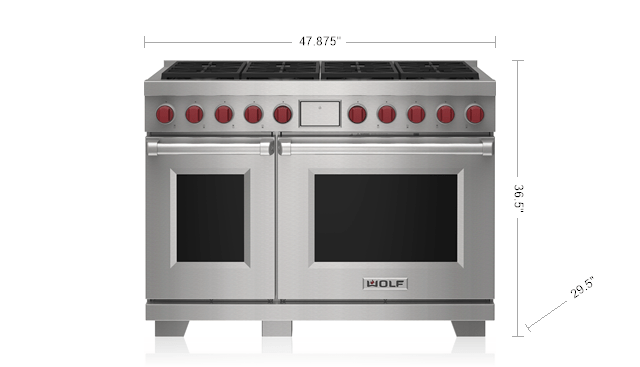 Wolf DF48850WHP 48" Dual Fuel Range - 8 Burners
